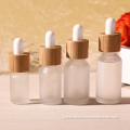 Empty Bamboo Dropper Serum Bottle